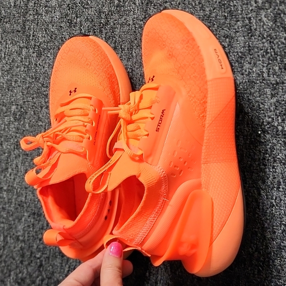 Under Armour HOVR Phantom 3 Trainer Running Athletic Shoes in Panic Orange - Picture 5 of 11